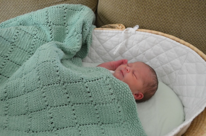 Emma's hand knit blanket